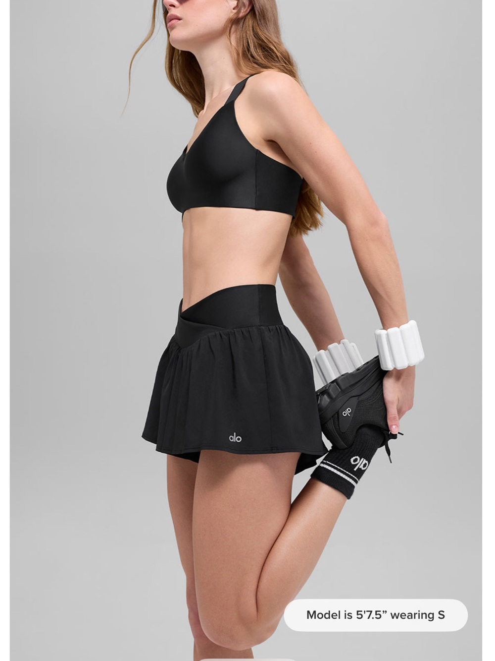 ALO Yoga Black High-Waist Athletic Skort